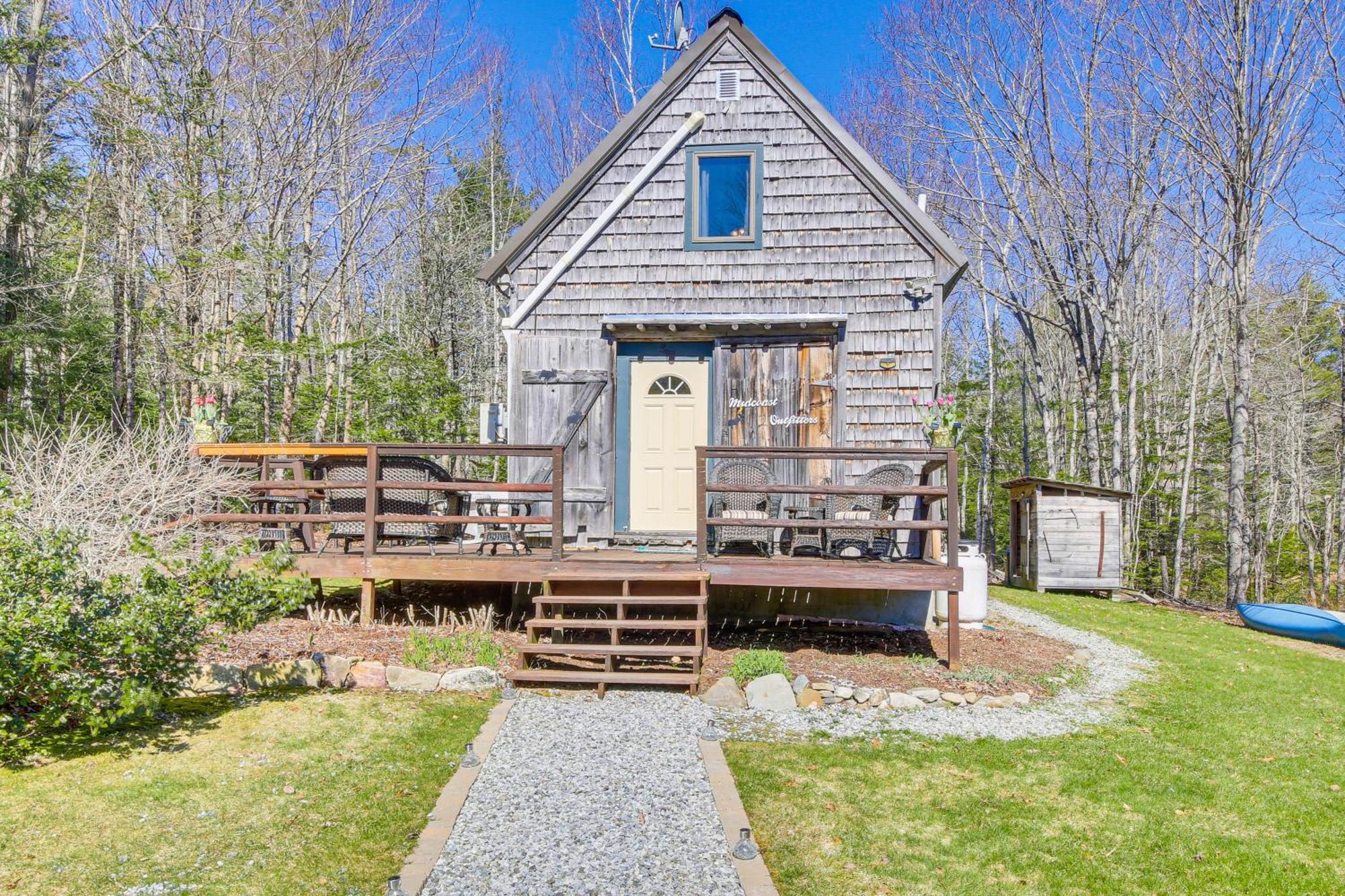 Rustic Searsport Cabin Loft And Sunroom On 10 Acres Exterior foto